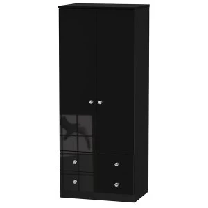 Robert Dyas Tedesca Ready Assembled 2-Door Wardrobe with Drawers