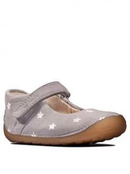 Clarks Tiny Mist Toddler Shoe - Grey, Size 5.5 Younger