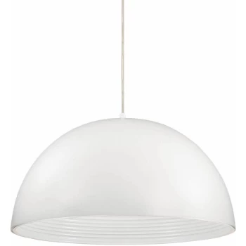 Ideal Lux Lighting - Ideal Lux Don - 1 Light Small Dome Ceiling Pendant White, E27