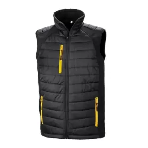 Result Unisex Adult Compass Softshell Gilet (M) (Black/Yellow)