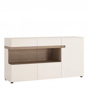 Exton 3 Door Sideboard - White Gloss