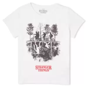 Stranger Things Upside Down Womens T-Shirt - White - XL