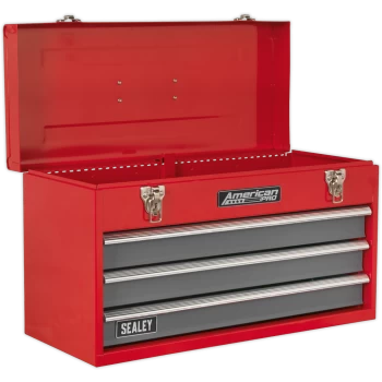 Sealey American Pro 3 Drawer Tool Chest Red / Grey