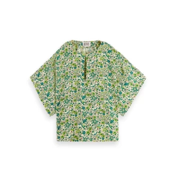 Scotch and Soda Kimono Sleeve Top - Green