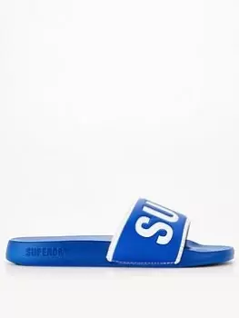 Superdry Code Pool Slide - Blue/White Size M Men