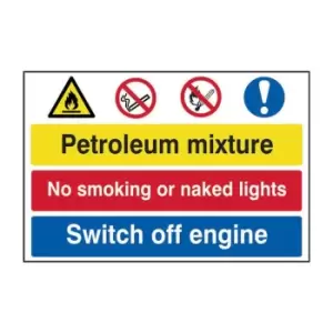 Petroleum Mixture/No Smoking/Switch Off Engine - PVC (600 x 400mm)