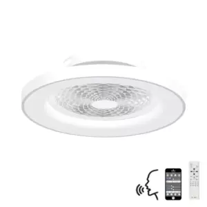 Tibet LED Dimmable Ceiling Light & 35W DC Fan, Remote Control, APP & Alexa/Google Voice Control, White