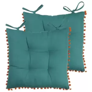 Aruba Twin Pack Seat Pads Teal/Jaffa