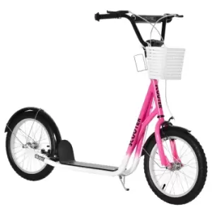 Reiten Kids Kick Scooter Teen Ride On Adjustable Children Scooter with Brakes - Pink