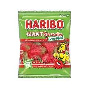 Haribo Strawbs Gone Mini Bags 16g Pack of 100 6954 HB96023