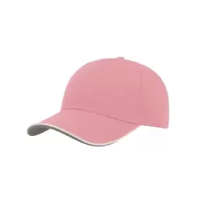 Atlantis Zoom Piping Sandwich Sports 6 Panel Contrast Baseball Cap (One Size) (Pink)