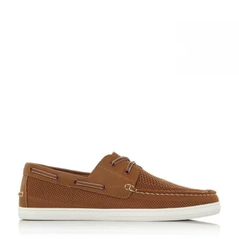 Dune London Bonavista Boat Shoes - Tan Fabric