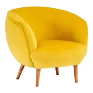 Oscar yellow/teal Fabric Chair Deep Blue