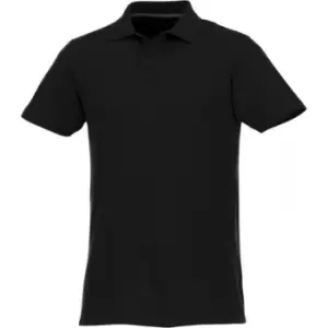 Elevate Mens Helios Short Sleeve Polo Shirt (S) (Solid Black)