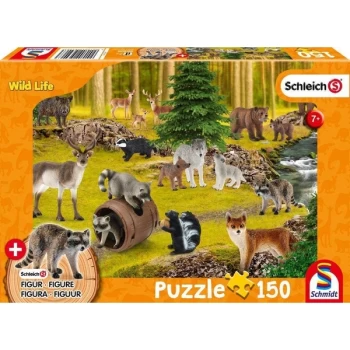 Schleich Wild Life Jigsaw Puzzle & Bonus Figure - 150 Pieces