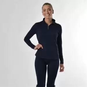 Dublin Ladies Giana Base Layer quarter Zip Long Sleeve Tee - Blue