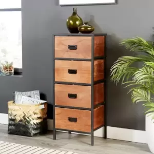 Cayman 4 Drawer Narrow Chest Bedroom Storage Unit