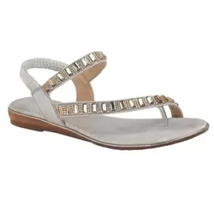 Cipriata Womens/Ladies Rita Jewelled Sandals (7 UK) (Silver)