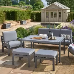 Wroxham 4 Seater Grey Sofa Dining Set Grey