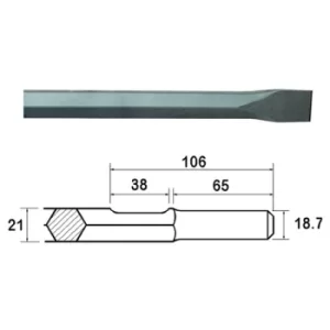 Kango Shank Chisel 25 x 450mm (914119) FAIKAGC450