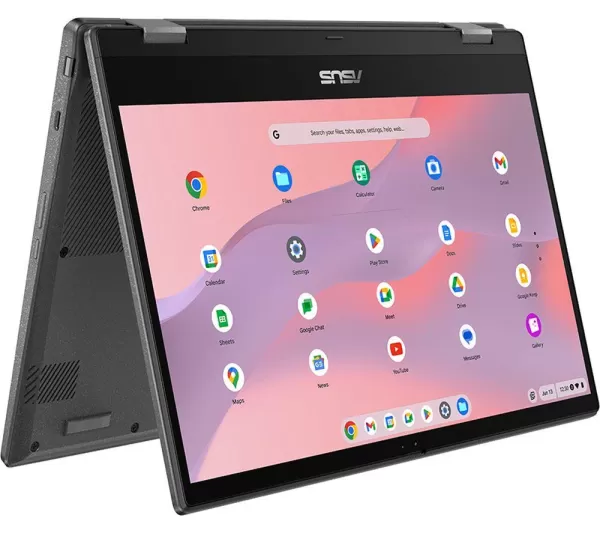 ASUS CM14 Flip 14" 2 in 1 Chromebook - MediaTek MT8186, 128GB eMMC, Grey, Silver/Grey