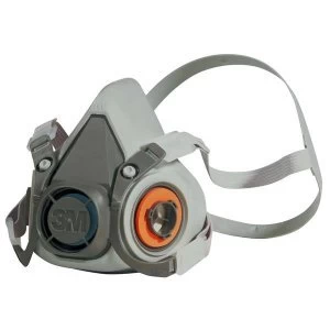 3M 6000 Series Half Face Mask Respirator Medium Grey