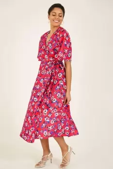 Floral 'Philippa' Wrap Midi Dress