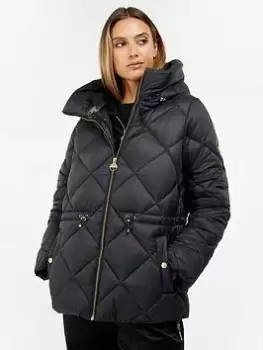 Barbour International Napier Quilt Padded Jacket - Black, Size 16, Women