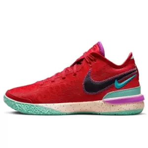 nike ZOOM LEBRON NXXT GEN METABRON, TRACK RED/BLACK-TEAL NEBULA-EMERALD RISE