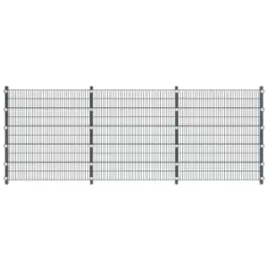 Vidaxl Fence Panel With Posts 6X2 M Anthracite Grey