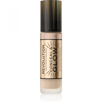 Revolution Conceal Glow Foundation F1