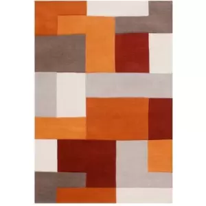 Oriental Weavers Lexus Terracotta Rug - 120x170cm, Wool, Geometric - Orange