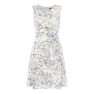 DKNY Sleeveless Fit and Flare Dress - Multi