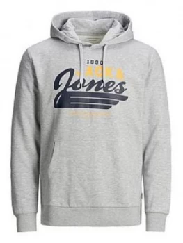 Jack & Jones Boys Logo Hoodie - Grey