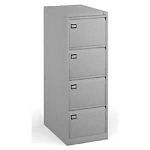 Dams International Filing Cabinet with 4 Lockable Drawers DEF4G 470 x 622 x 1321mm Grey