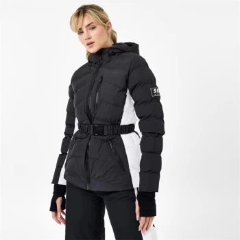 Jack Wills Hooded Ski Puffer Jacket - Black