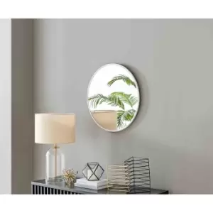 Furniture Box Emma 60cm Round White Frame Wall Mirror