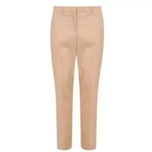 Boss Tiluna Slim Leg Cropped Trousers - Beige