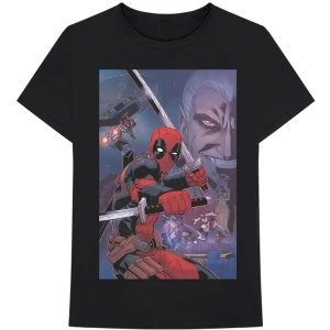 Marvel Comics - Deadpool Composite Mens Medium T-Shirt - Black