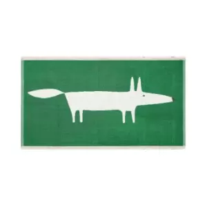 Scion Mr Fox Bath Mat, Mint Leaf