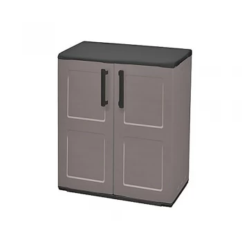 Shire Polypropylene Medium Grey Storage Cupboard - 2ft x 1ft (680mm x 370mm)