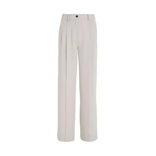 CALVIN KLEIN Structure Twill Wide Leg Pant 8 (XS) Cream 67751369310