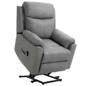 Homcom Power Lift Chair Electric Riser Recliner With Remote Control Grey