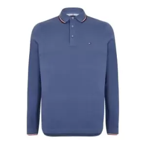 Tommy Hilfiger 1985 Rwb Tipped Slim Ls Polo - Blue