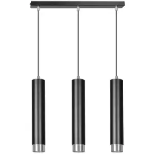 Emibig Kibo Black/Chrome Bar Pendant Ceiling Light 3x GU10