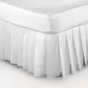 Belledorm Easy Fit Knife Pleated Platform Valance (Single) (White)