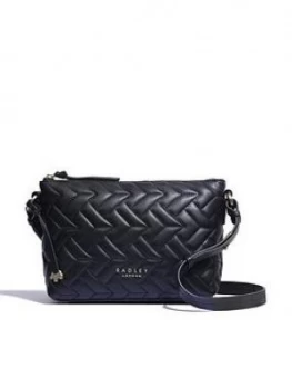 Radley Wood Street Quilted Medium Ziptop Crossbody Bag - Black