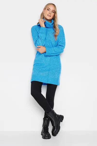 Long Tall Sally Tall Roll Neck Jumper Blue