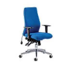 Posture Chair Onyx Ergo Blue Fabric With Adjustable Arms