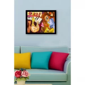 SC0663 Multicolor Decorative Framed MDF Painting